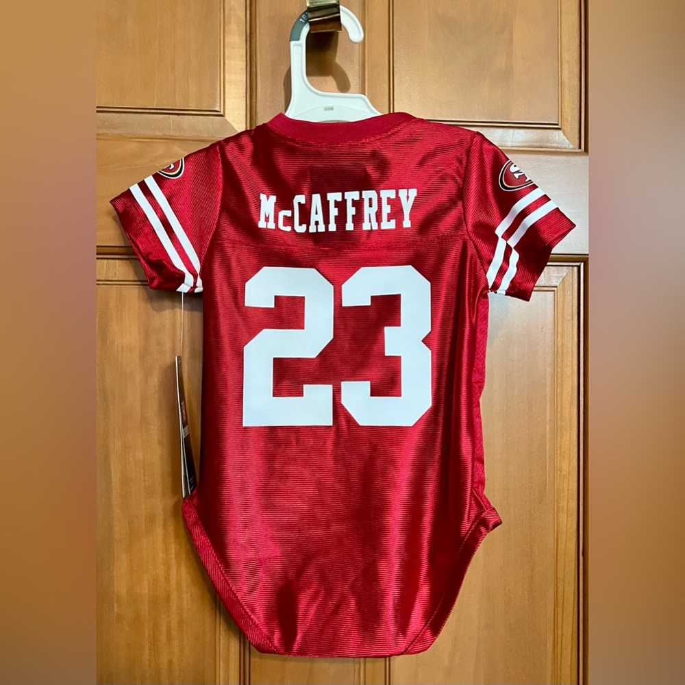 NFL Red Infant McCaffrey #23 Jersey Bodysuit